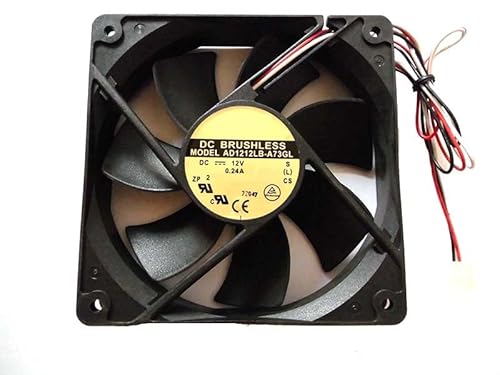 zyvpee 120 * 120 * 25mm AD1212LB-A73GL 12V 0.24A 2ワイヤー 12cm 冷却ファン