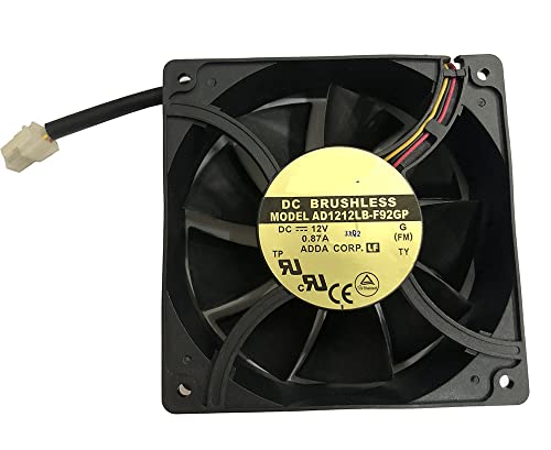 zyvpee ® 120MM AD1212LB-F92GP 12V 0.87A 3ワイヤー 12CM 冷却ファン 120x120x38mm
