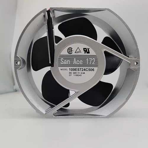 Ning Xiang DC24V 2.3A 109E5724C506 17251 172mm 3線アルミフレーム冷却ファン。