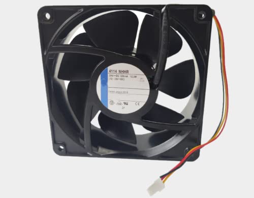 Ning Xiang DC24V 520mA 12.5W 4114NHHR 12038 12cm 2線アルミフレーム冷却ファン。