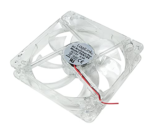 LogiLink アクリルファン 120x120x25 LED4個付き FAN-104