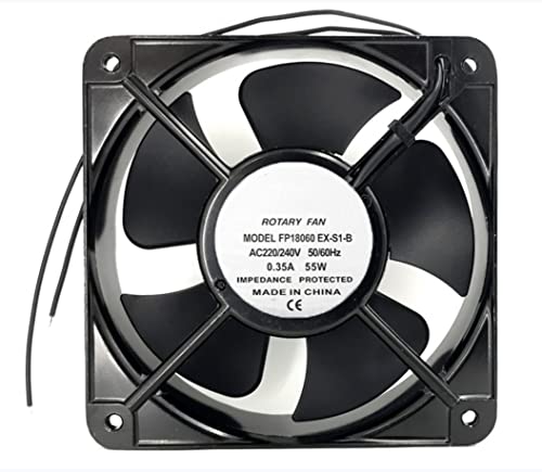 Lawrence.Brown FP18060 EX-S1-B AC220/240V 0.35A 55W 50/60Hz 180x180x60mm 2線冷却ファン