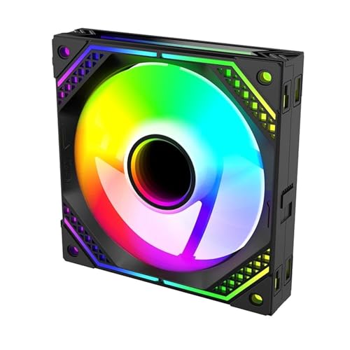 互換性がありますJM-2 ARGB 冷却ファンキットとミラーライト付き、PC ケース/水冷 360mm 用 800-2000 RPM PWM(Black Reverse) XACNPNXNT-4D9DB6EA