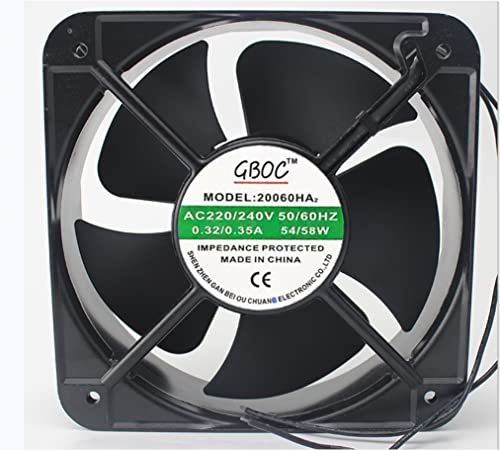 Lanfu Margaret 20060HA2 200X200X60MM 220/240V 0.32/0.35A 54/58W 2ワイヤー冷却ファン