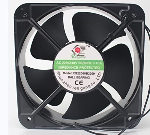 Lanfu Margaret RG20060B220H 200x200x60mm 220/240V 0.45A 2ワイヤー冷却ファン