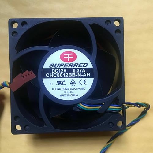 PARREN CHC8012BB-N-AH 8038 80mm x 38mm クーラー冷却ファン DC 12V 0.37A 4ピン