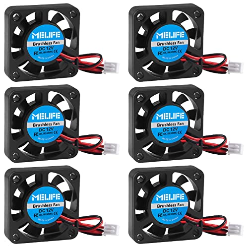 MELIFE 5010 3Dプリンターファン DC24V 50mmx50mmx10mm 静音ブラシレス冷却ファン DIY冷却換気排気2ピン オイルベアリングファン 6個 M16750-2