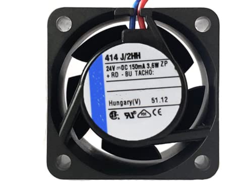 414J/2HH 24V 150MA 3.6W 40X40X25mm 2線冷却ファン用。