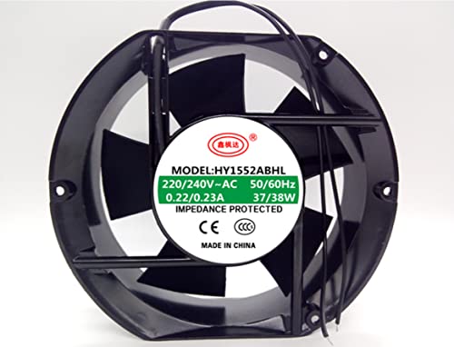 Lanfu Margaret HY1552ABHL 172x150x51mm 220/240V 0.22/0.23A 37/38W 2線式冷却ファン。