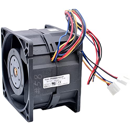 zyvpee ® 8056 PIH080M12P 12V 12A サーバーシャーシ 8cm 冷却ファン 80x80x56mm