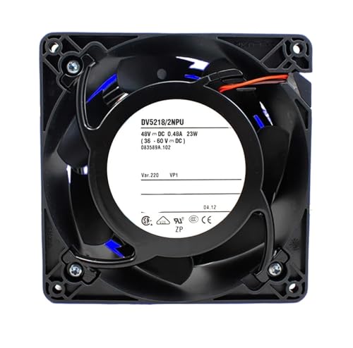 zyvpee DV5218/2NPU VAR 190 48Vdc 23.5W IP54 PWM 4ワイヤー 4ピン 12CM アキシャル冷却ファン 127x127x38mm