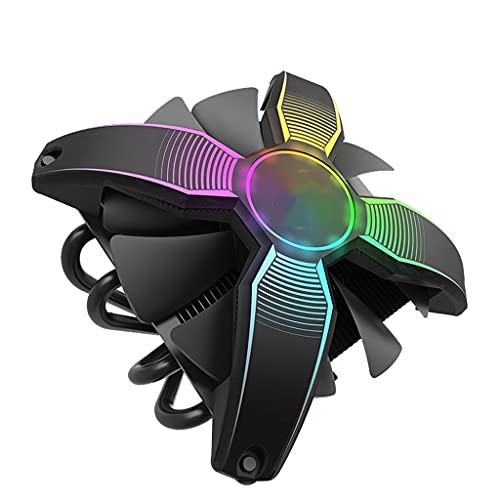 LJASHF JSEIAJB RGB PCのコンピューターケースファンのためのCPUクーラーラジエーターヒートシンクのサイレント120mm 4ピンのCPU冷却 KDUQHF-111