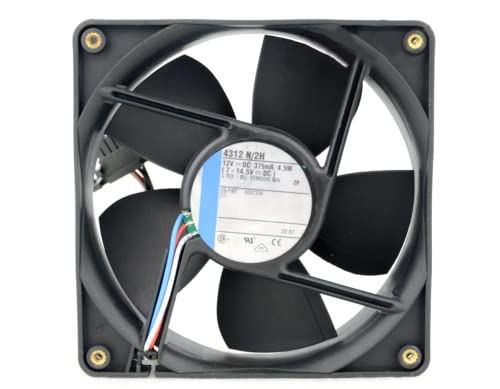 Lawrence.Brown 4312N/2H 12V 375mA 4.5W 120mm 3線冷却ファン 120X120X32mm