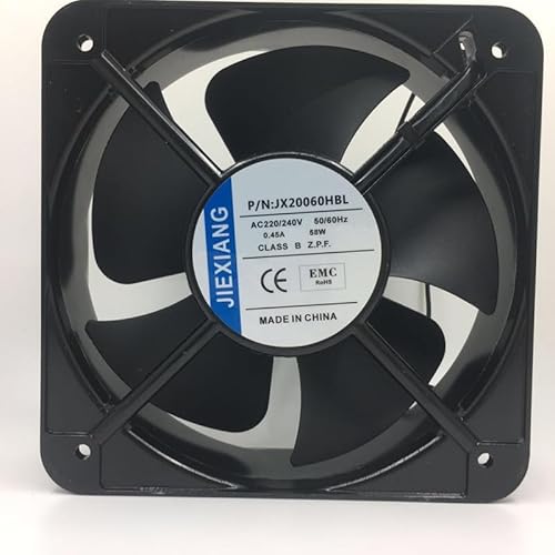 Lanfu Margaret JX20060HBL 200x200x60mm 220 240V 0.45A 58W 2ワイヤー冷却ファン