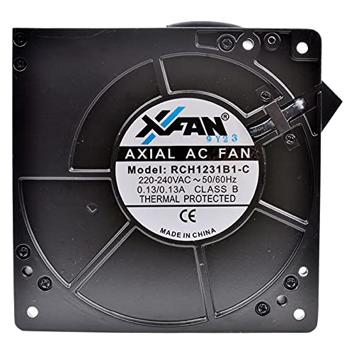 zyvpee ® 120mm RCH1231B1-C 220~240VAC 50/60Hz 12cm 0.13A クラスB 2線 消毒キャビネット冷却ファン