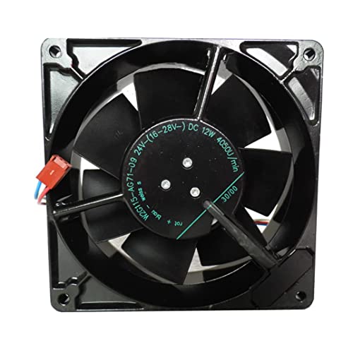 Ning Xiang DC24V 12W W2G115-AG71-09 12738 127mm 3ワイヤー オールメタル 高温耐性冷却ファン