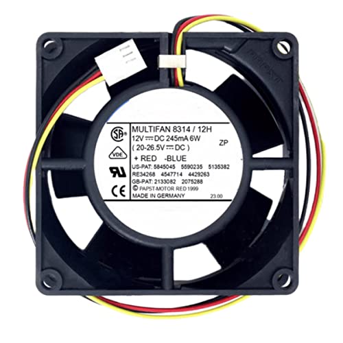 Denis Carey 12V 8314/12H 245mA 6W 8032 冷却ファン 3線。