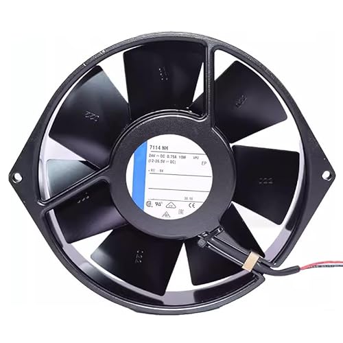 EBM Papst 7114NH 2線式 (172x150x38mm) 24V 0.79A 19W オールメタル高温耐性冷却ファン。