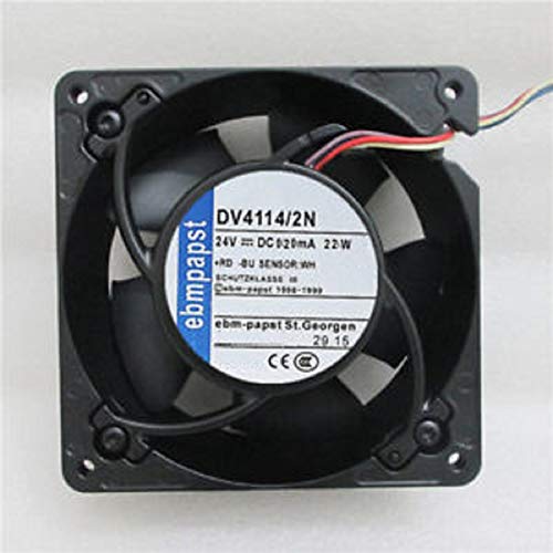 EBM Papst Axial Fan DV4100シリーズ IP20 24V DC 119mm 38mm 60DBA 162立方フィート/分 DV4114/2N-900