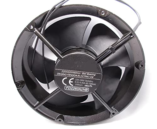 Lawrence.Brown FD2260A2HB 220-240V 50/60Hz 0.32/0.36A 60/72W 200X200X60mm 冷却ファン 2ワイヤー