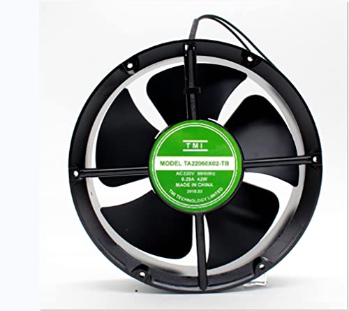 Lanfu Margaret TA22060X02-TB 220x220x60mm 220V 0.29A 42W 2線式冷却ファン。