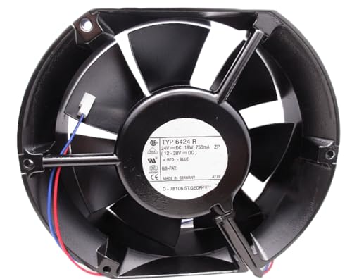Denis Carey 24V TYP 6424 R 6424R 750mA 18W 17251 冷却ファン 2線。