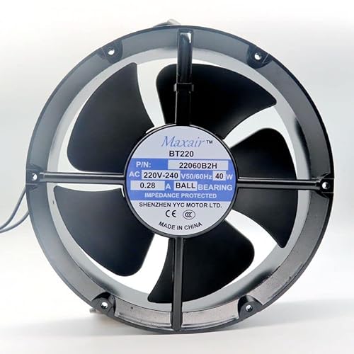 Ning Xiang AC220-240V 40W 0.28A BT220 22060B2H 20060 22cm 2ワイヤー軸冷却ファン。