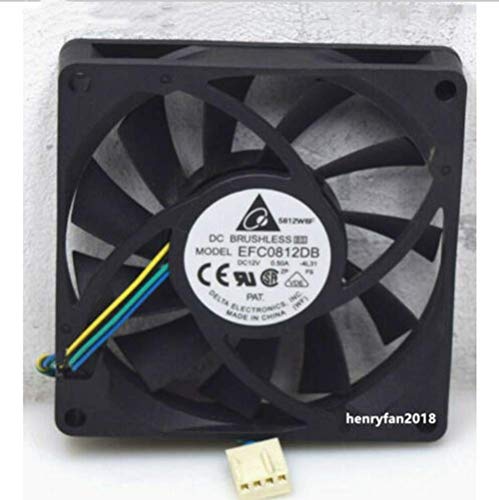 HRSTAR オリジナルDelta EFC0812DB-4L31 DC12V 0.50A 8015mm CPU/ケース冷却ファン PWM付き