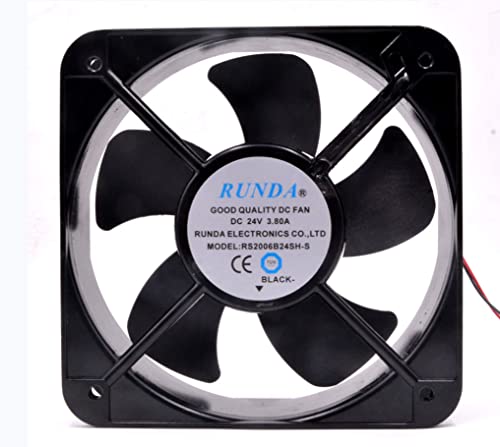 asjsiming RS2006B24SH-S 200X200X60MM 24V 3.8A 52.8W 3000RPM 492CFM 2線式冷却ファン。