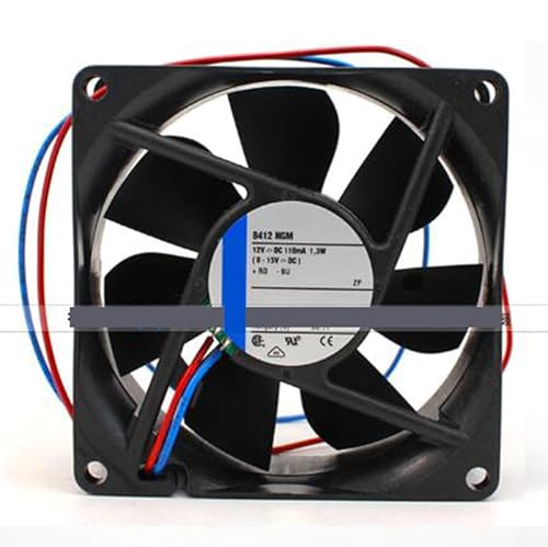 zyvpee 80mm 8412NGM 12V 0.11A 2ワイヤー 静音冷却ファン 80x80x25mm