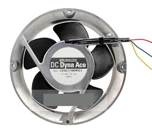 zyvpee 109E1748M501 48Vdc 0.11A 3ワイヤー メタルコンバーター 冷却ファン 172x51mm