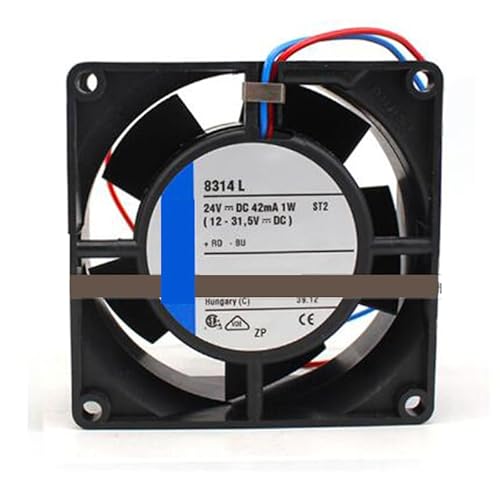 zyvpee 80mm 8314L 24V 1W 2ワイヤー サイレントアキシャル冷却ファン 80x80x32mm