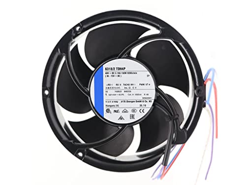 yuebangkeji 6318/2TDH4P DC48V 3.10A 150W 172x172x51mm 4ワイヤー 調節可能な速度軸冷却ファン