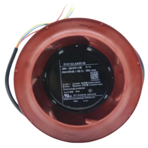 wenzhan R1G133-AA65-36 DC48V 0.7A 28/20W 3900RPM 4線式冷却ファン。