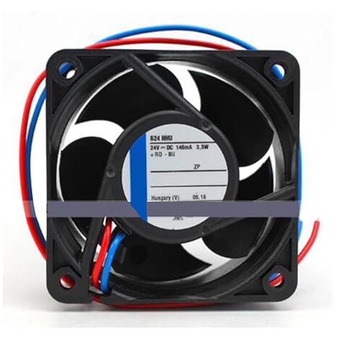 zyvpee 624HHU 24Vdc 3.5W 2ワイヤーコンバーターキャビネット冷却ファン 60x60x25mm