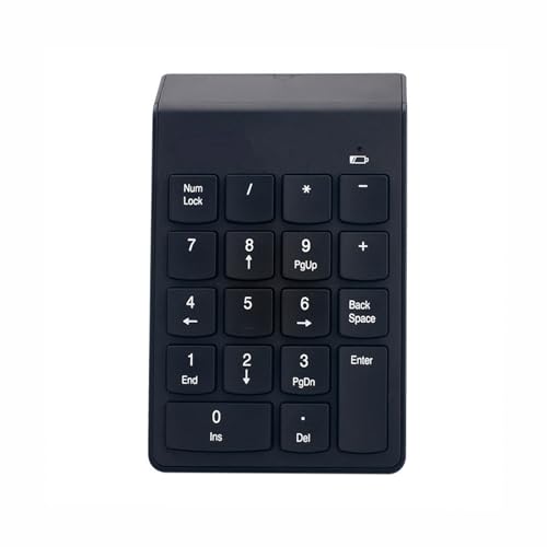 TRkin テンキー弓式超薄型静音設計抗菌ナンバープレート片手デバイスショートカットWindows/iOS/Android互換（ブラック）