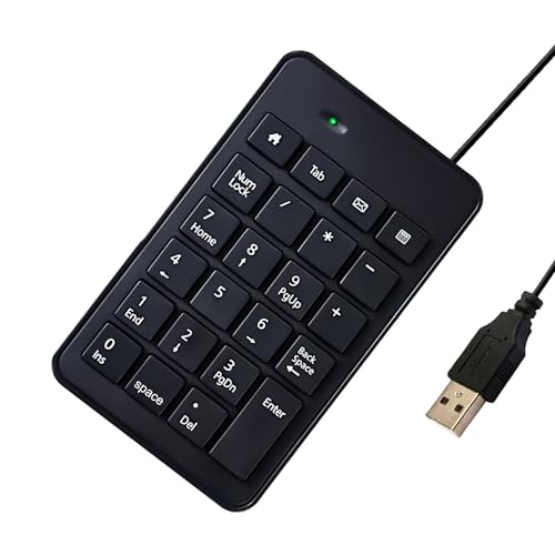 DFCROMI USBテンキーパッド 10キー USBキーパッド テンパッド ポータブル スリム ミニ 数字パッド 有線キーボード ノートパソコン デスクトップ コンピューター PC Surface Pro ノートブック 計算 ChromBook オフィス 旅行 自宅 23キーパッド f3215cc6-7135-489d-be2e-a6c759359e38