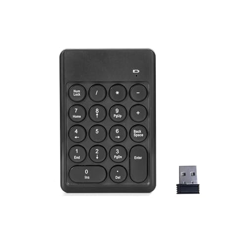 Covifize テンキー 数字キーボード USB接続 多機能ナンバーパッド 無線 小型 持ち運び便利 コンパクト 左手デバイス 片手デバイスキーボード ショートカットキー（ブラック） CF-004