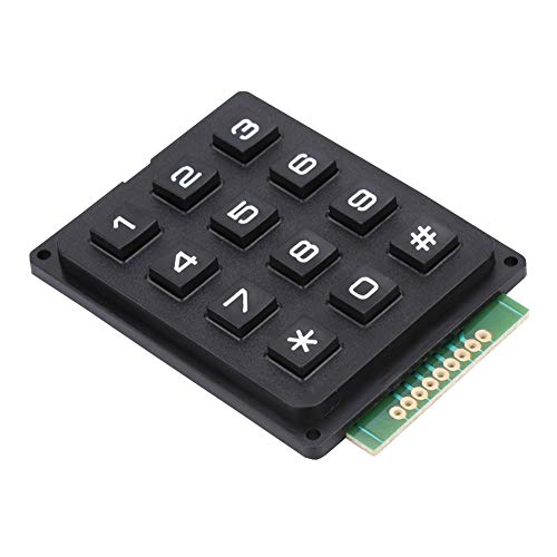 Hakeeta キーボードモジュール 12キー付き テンキーボード交換用品 3x4プッシュボタン外部キーパッド MCU用 Hakeetai1o5en238q