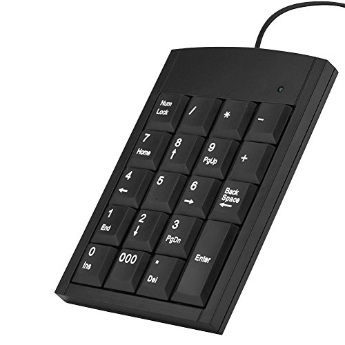Tonysa 5.1 3.5 0.4インチ ポータブル ミニ 有線 USB テンキーパッド 超薄型 オフィスワーク ナンバーキーボード デスクトップ コンピューター ノートパソコン用 Tonysavgbmperi14