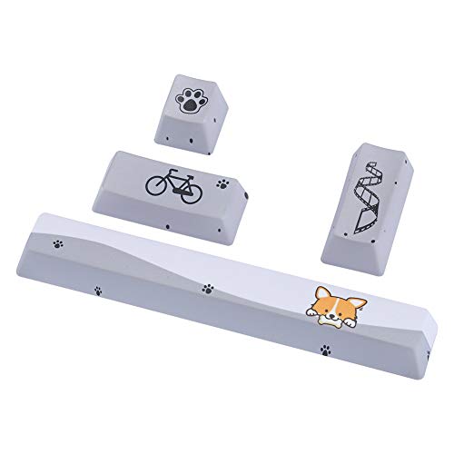 Vbestlife リトルグレードッグパターンキーボードキーキャップ スペース+ ESC +エンター+テンキーエンターPBT素材キーキャップキット-DIY5面ダイキーキャップ-メカニカルキーボードユニバーサル用(リトルグレイハウンド4キー) Vbestlife9gxknbmw1h7113-11