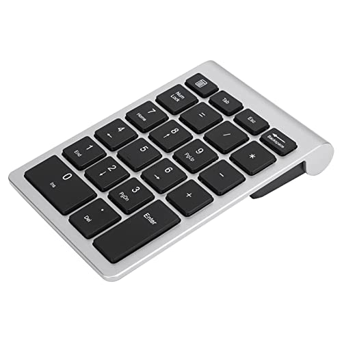 Shanrya ノートパソコン用テンキー、ノートパソコン用テンキーパッド USB ワイヤレス RF304 22 キーテンキーミニキーボード レシーバー付き (シルバーブラック) Shhk73dvy9sw-11