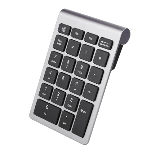 Shanrya ノートパソコン用テンキー、ノートパソコン用テンキーパッド USB ワイヤレス RF304 22 キーテンキーミニキーボード レシーバー付き (アイアングレー) Shhk73dvy9sw-12