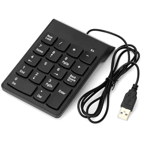 Omenluck 有線USBテンキー18キーミニデジタルキーボードの交換用 薄型でコンパクトなデザイン 人間工学に基づいたデザイン LEDインジケータライト ZXJP240907W360