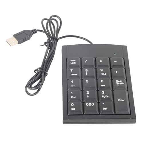 SustVita USB ワイヤーテンキーパッド、ノートブック、ラップトップ、デスクトップコンピューター用の洗練されたポータブルミニ有線 USB テンキーパッド、19 キー SustVitaq7iw65nsra