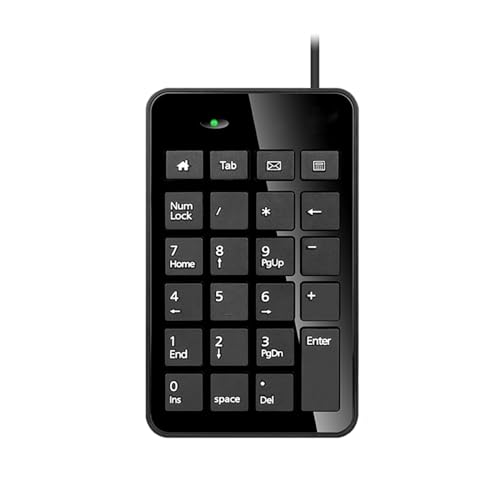 Yjcnelcr 23 キーミニ数値 USB 有線キーボードミニデジタルテンキー会計窓口ラップトップノートブックタブレットユニバーサル