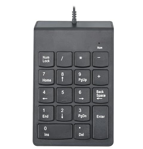 テンキー ワイヤレス 18キー 電卓 キーボード デスクトップPC ノートブック用 数字キー (有線タイプ) K5