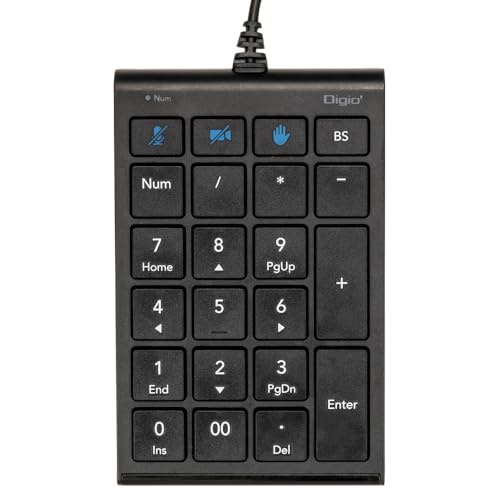 ナカバヤシ Digio2 USB テンキーボード 有線 Zoom対応割り当てキー付き ブラック Z2988