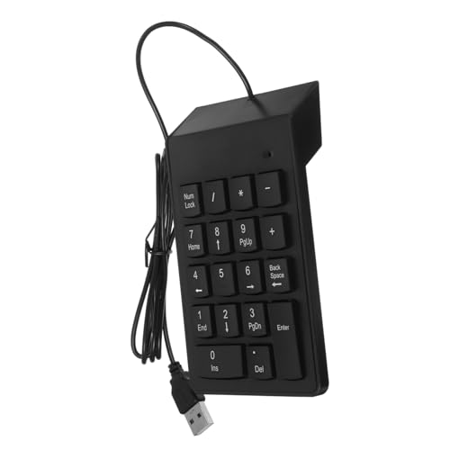BinZyronic USB有線19キー機械式テンキー – コンパクト設計 数値入力向け 金融業務用 ポータブルデスクトップアクセサリー 1TUGRF3A1