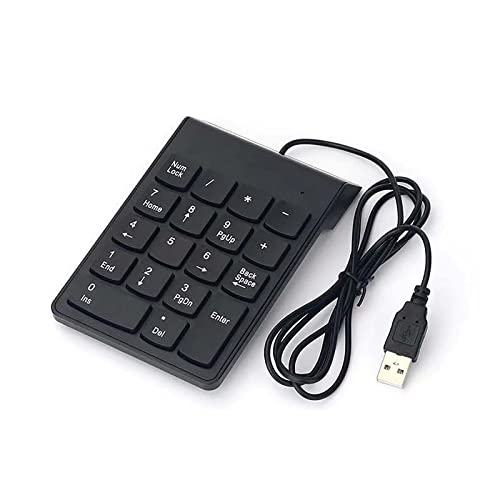 JSSEVN 数字キーボード 18キー テンキー 有線usbテンキー 電卓 テンキーパッド 片手デバイス 軽量 省スペース 有線テンキーボードキー USBポート付 ラップトップ デスクトップ PC ノートブック用 XCJP220305WG036